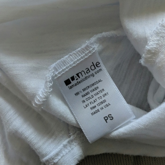 {LA Made Anthropologie} White Top Size Small P - Picture 7 of 7